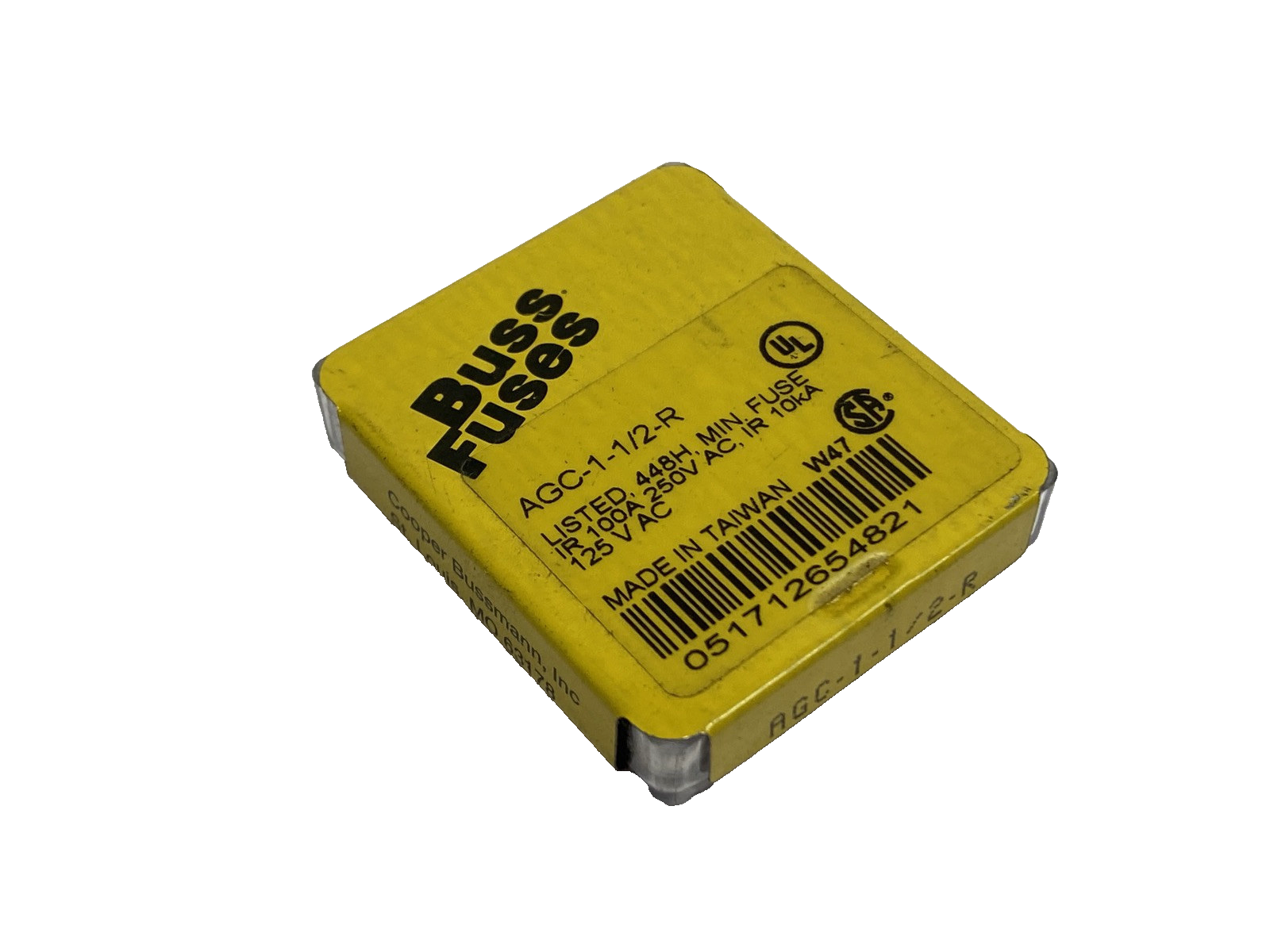 Cooper Bussmann AGC-1-1/2-R Miniature Fuse 1.5A 250VAC PACKAGE OF 5 - Maverick Industrial Sales