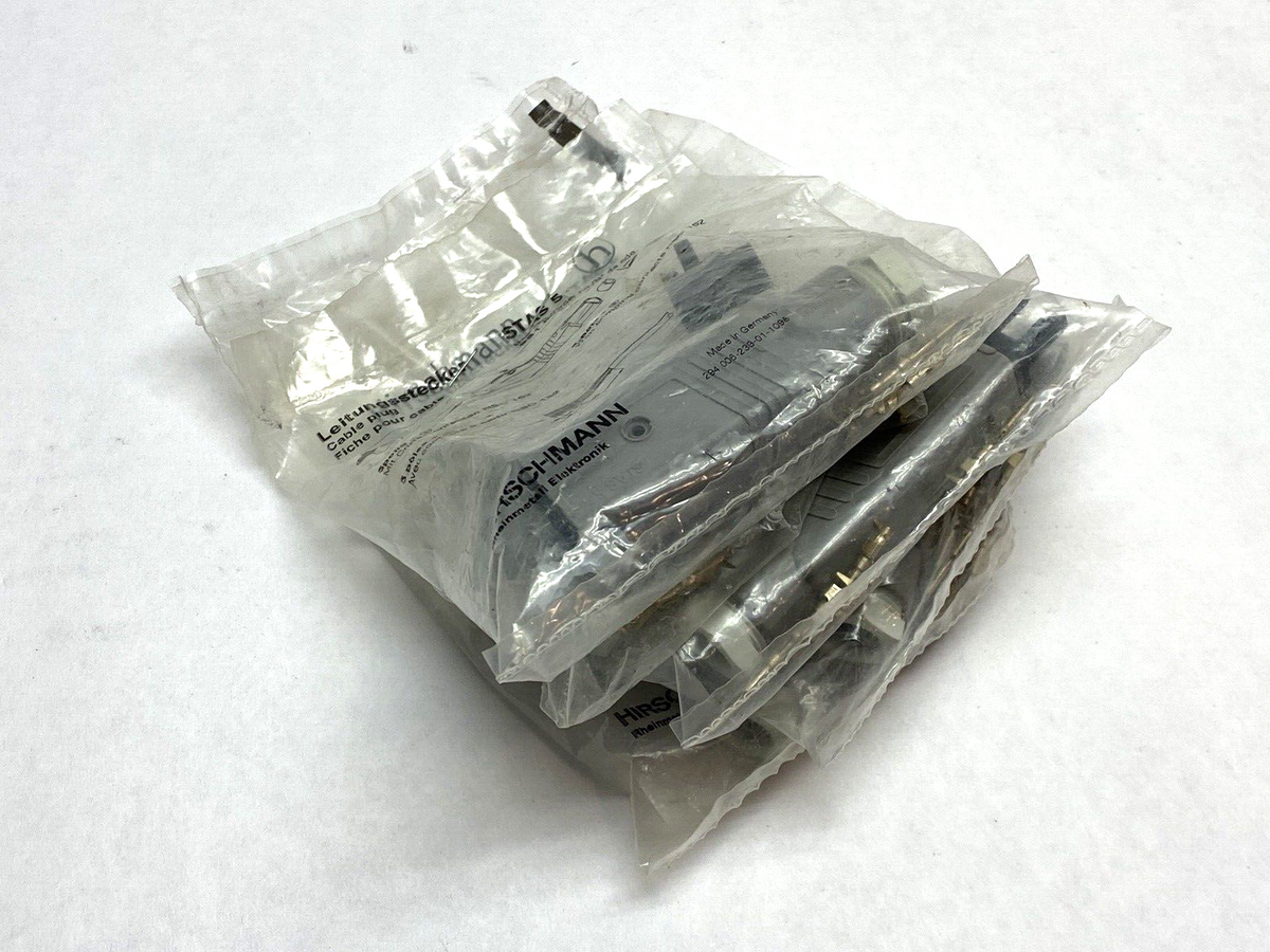 Hirschmann 931692‑106 Leitungsstecker STAS 5 Cable Plug LOT OF 6 - Maverick Industrial Sales