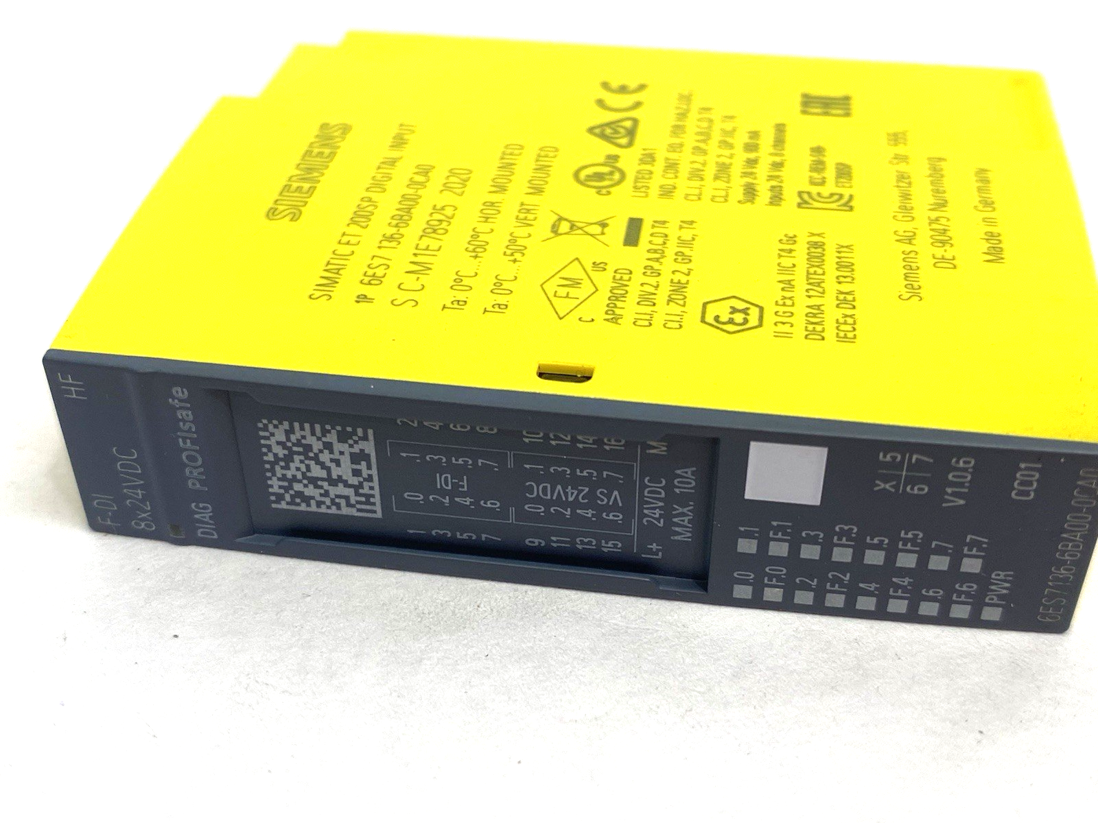 6ES7136-6BA00-0CA0 | Siemens SIMATIC ET 200SP Digital Input Module F-DI 8x 24 V DC - Used - Maverick Industrial Sales