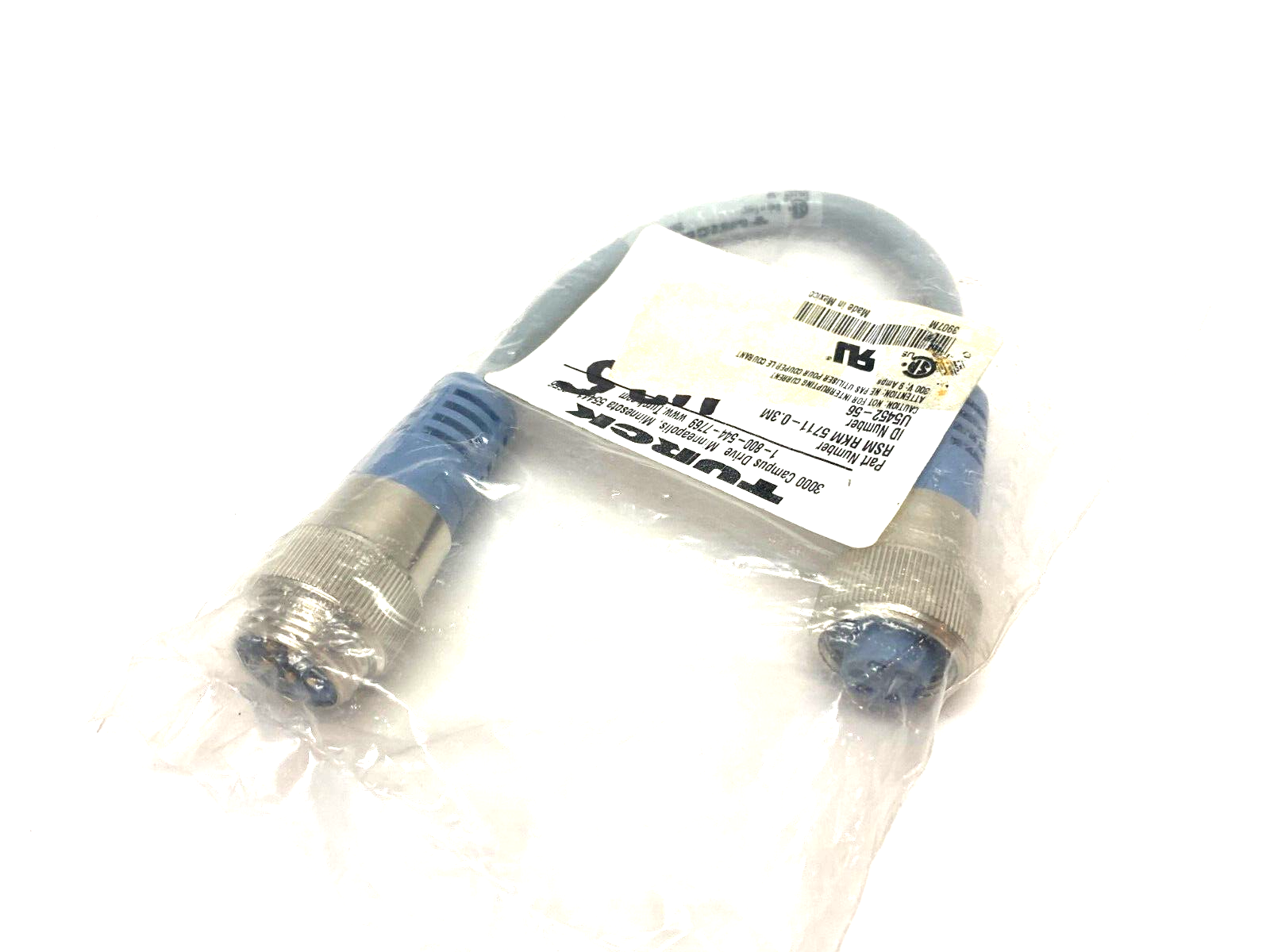 Turck RSM RKM 5711-0.3M DeviceNet Double Ended Cordset U5452-56 - Maverick Industrial Sales