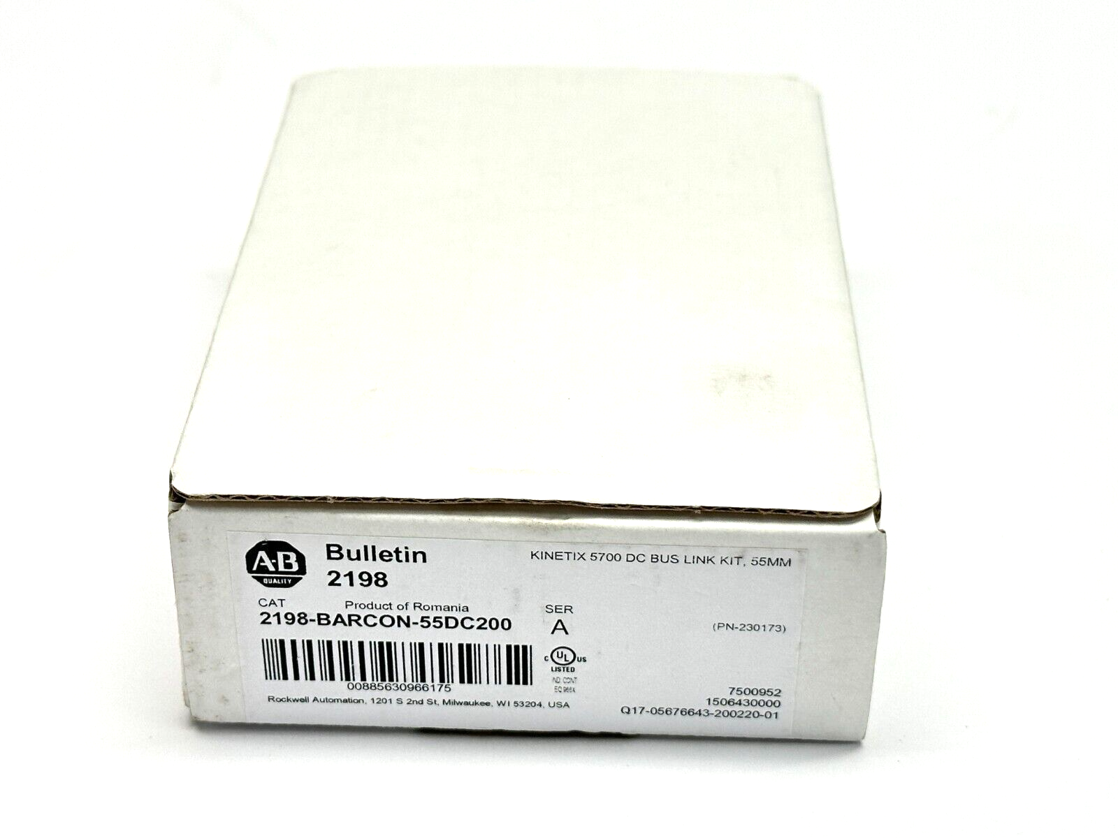 2198-BARCON-55DC200 | Allen Bradley Ser. A Kinetix 5500 55mm DC Bus Bar - New - Maverick Industrial Sales