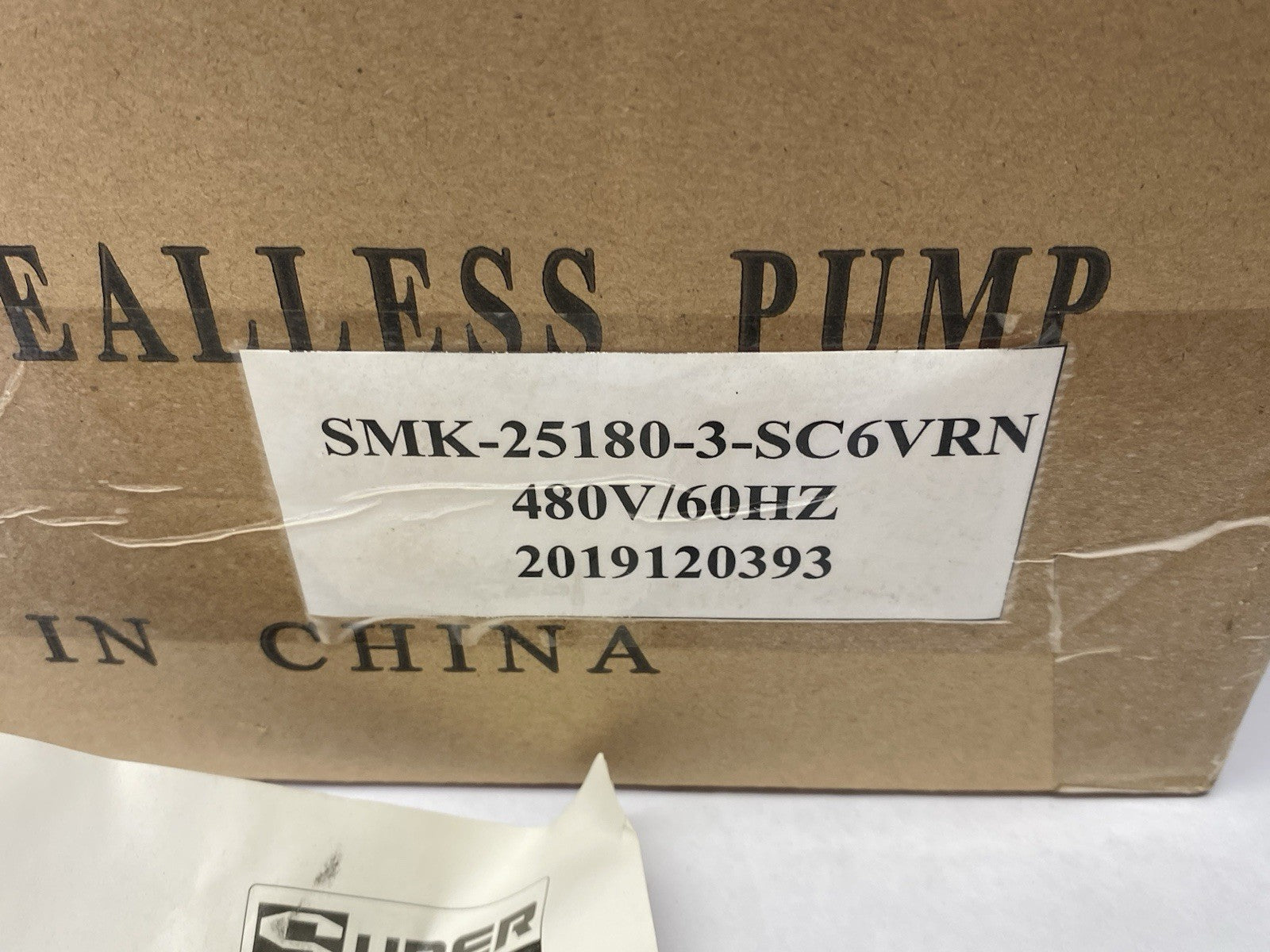 SMK-25180-3-SC6VRN | Super Pump Chemical Pump, Magnet Seal-Less - New – Open box - Maverick Industrial Sales