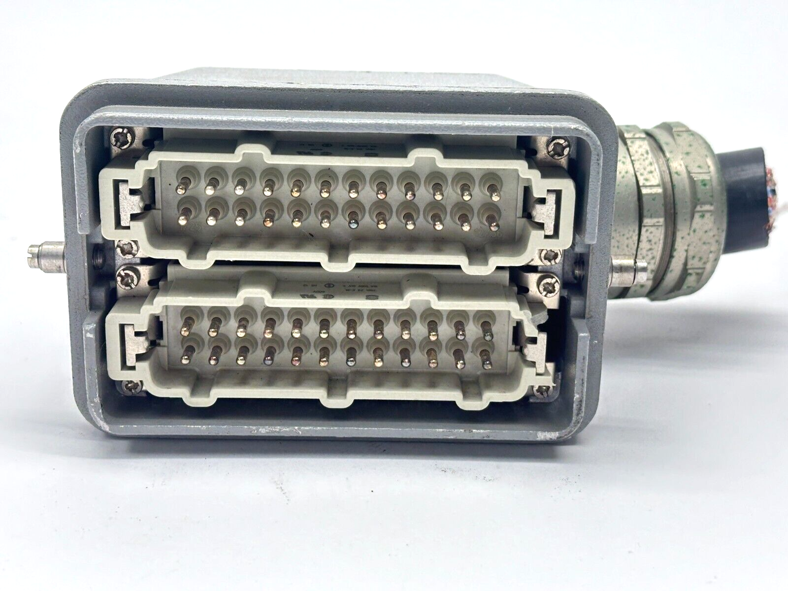 Harting 09330242611 Han 24E M Insert Screw 48-Pin w/ 19300480549 Hood - Maverick Industrial Sales