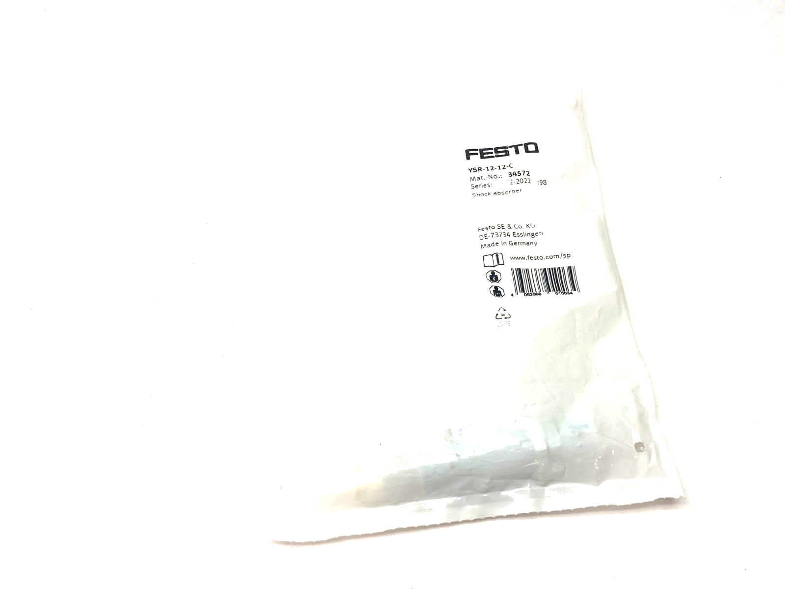 Festo YSR-12-12-C Self-Adjusting Shock Absorber Size 12, 12mm Stroke 34572 - Maverick Industrial Sales