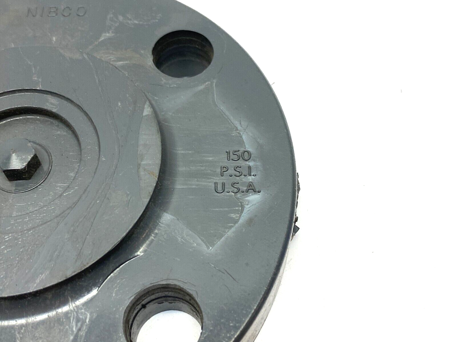 Nibco 4519-H Chemtrol Blind Flange 1-1/2" 4-Hole GRAY SCH 80 150psi Max CA16500 - Maverick Industrial Sales