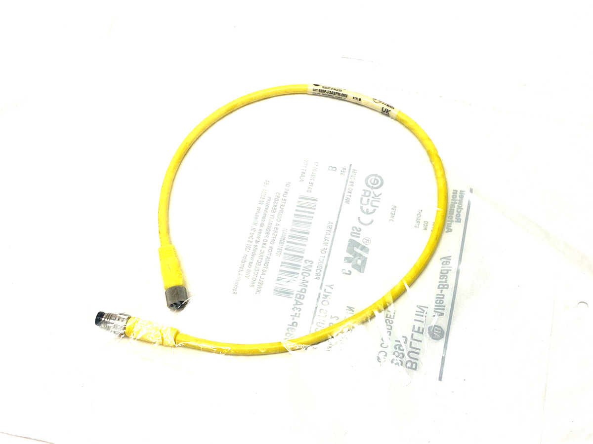Allen Bradley 889P-F3ABPM-0M3 Ser. B Double Ended Pico Connection Cable 3-Pin - Maverick Industrial Sales