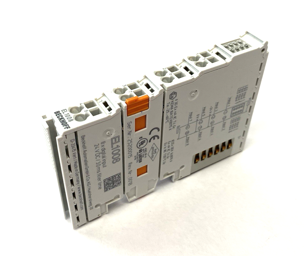 Beckhoff EL1008 EtherCAT Digital Input Terminal 8-Channel 24 V DC, 3 ms - Maverick Industrial Sales