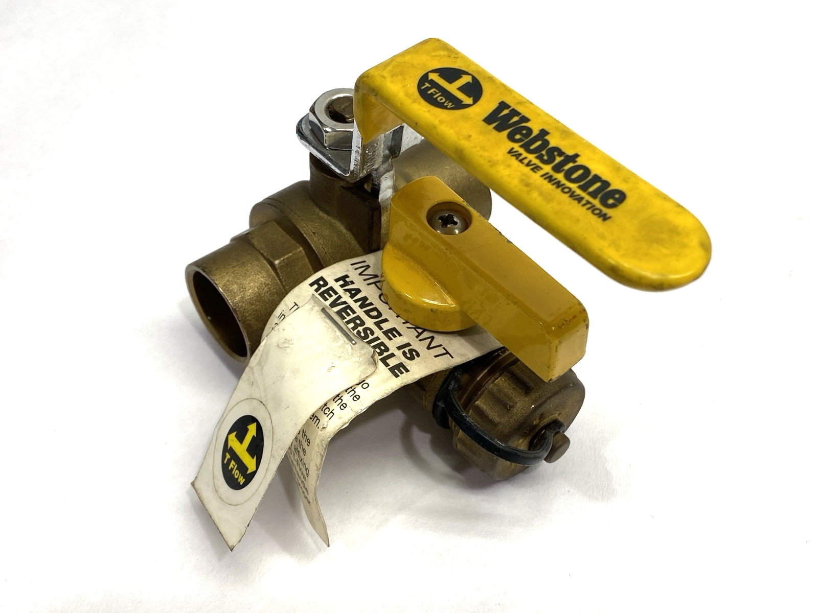 Webstone 50613 Brass T-Flow Drain Ball Valve 3/4" 600PSI SHELFWARE - Maverick Industrial Sales