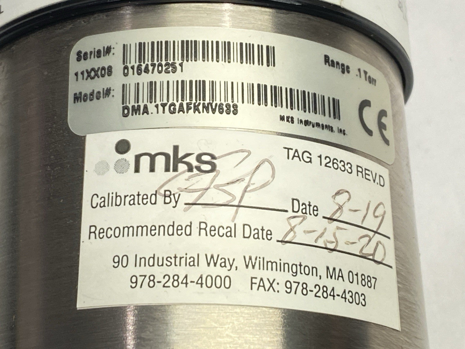 DMA.1TGAFKNV633 | MKS i-Baratron Digital Manometer Horizontal Unit - For parts or not working - Maverick Industrial Sales