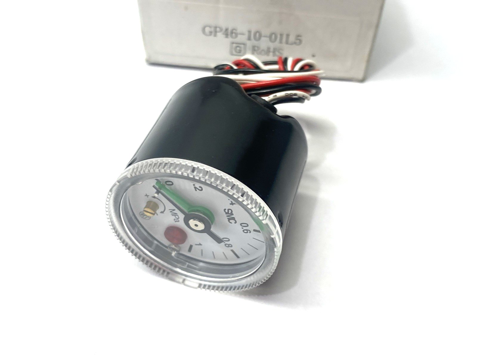 GP46-10-01L5 | SMC Pressure Gauge w/ Light Emitting Diode, AR REGULATOR - New – Open box - Maverick Industrial Sales