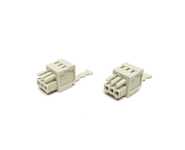 Wago 734-103/032-000 3-Pin Female Cage Clamp Connector 3.5mm Pitch LOT OF 2 - Maverick Industrial Sales