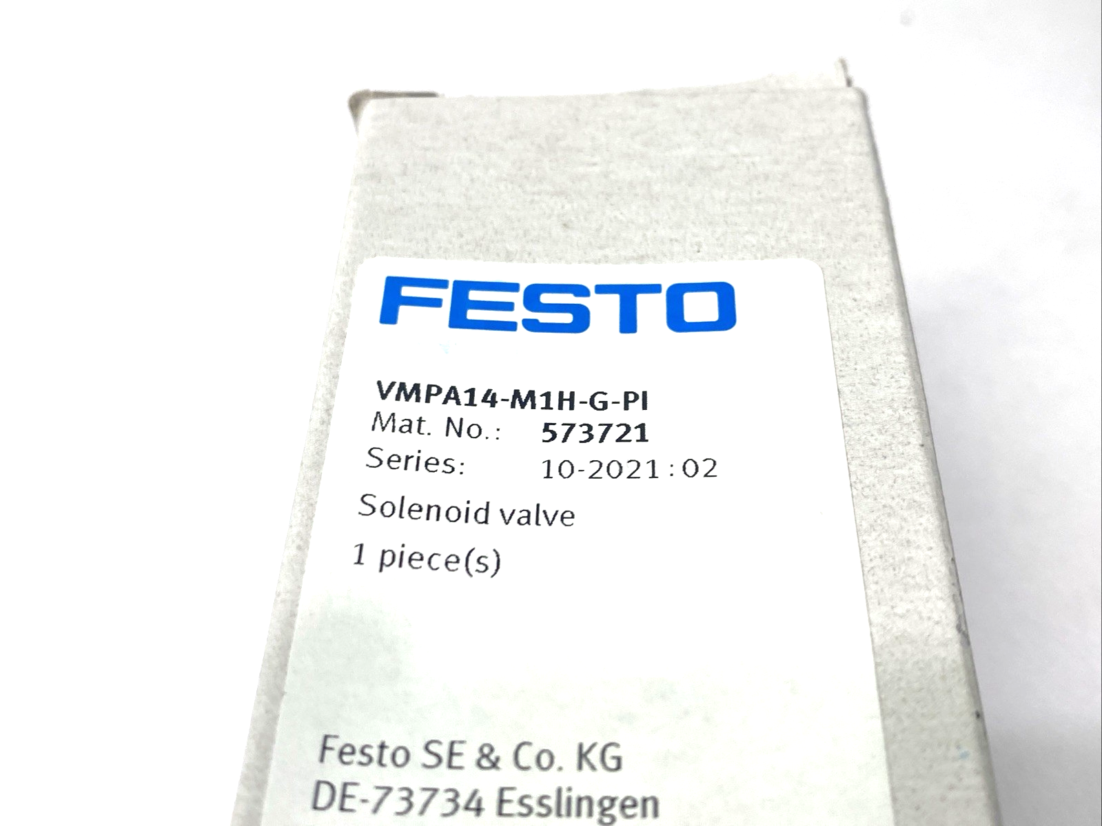 Festo VMPA14-M1H-G-PI Air Solenoid Valve 5/3 Closed 573721 - Maverick Industrial Sales