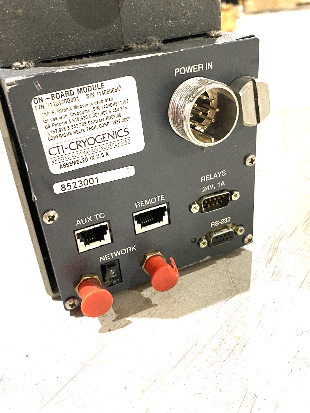 CTI Cryogenics 8116283G001R On-Board Cryopump FOR PARTS/REPAIR - Maverick Industrial Sales