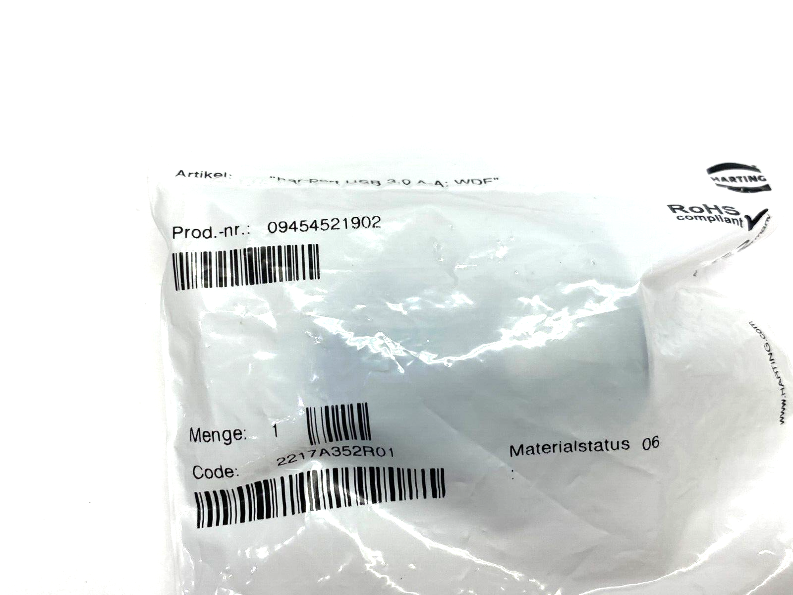 Harting 09454521902 Type A Jack USB Interface Port har-port USB 3.0 A-A; PFT - Maverick Industrial Sales