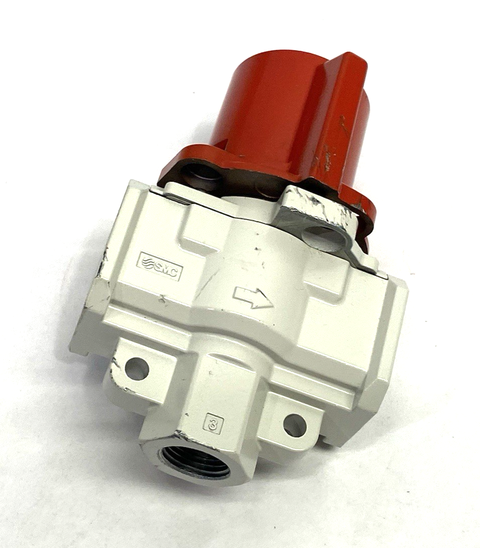 VHS40-N02B-Z | SMC Single-Action Lockout/Relief Valve, 3-Port, 15~150psi, Hand Op. - Used - Maverick Industrial Sales