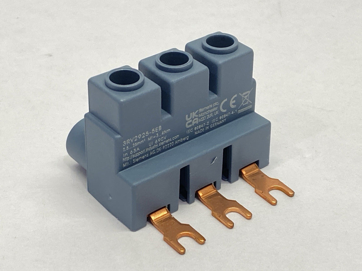 3RV2925-5EB | Siemens Supply Terminal Block 3-Phase - New – Open box - Maverick Industrial Sales