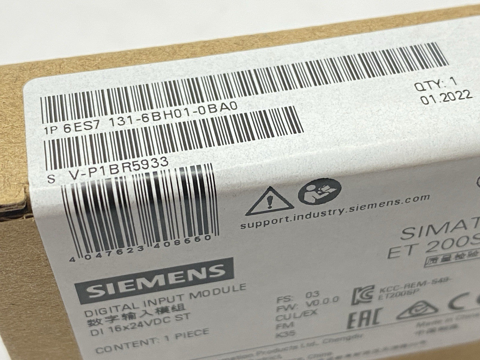 6ES7131-6BH01-0BA0 | Siemens SIMATIC ET 200SP Digital Input Module 24VDC - New - Maverick Industrial Sales