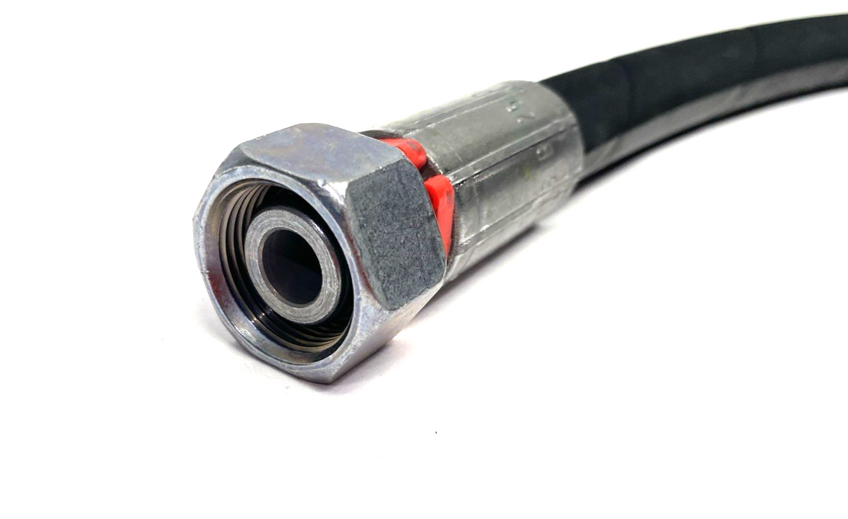 1SN DN12 WP 160bar Hydraulic Hose 2 Foot Length SAE100 R1S 1/2" 2320psi 4Q24 W40 - Maverick Industrial Sales