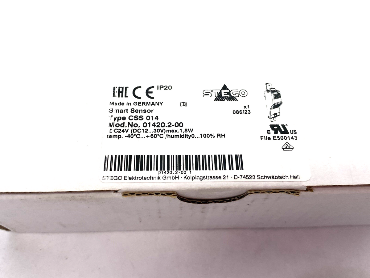 CSS 014 | Stego Smart Sensor Climate Analog, for Air & Humidity 01420.2-00 - New – Open box - Maverick Industrial Sales