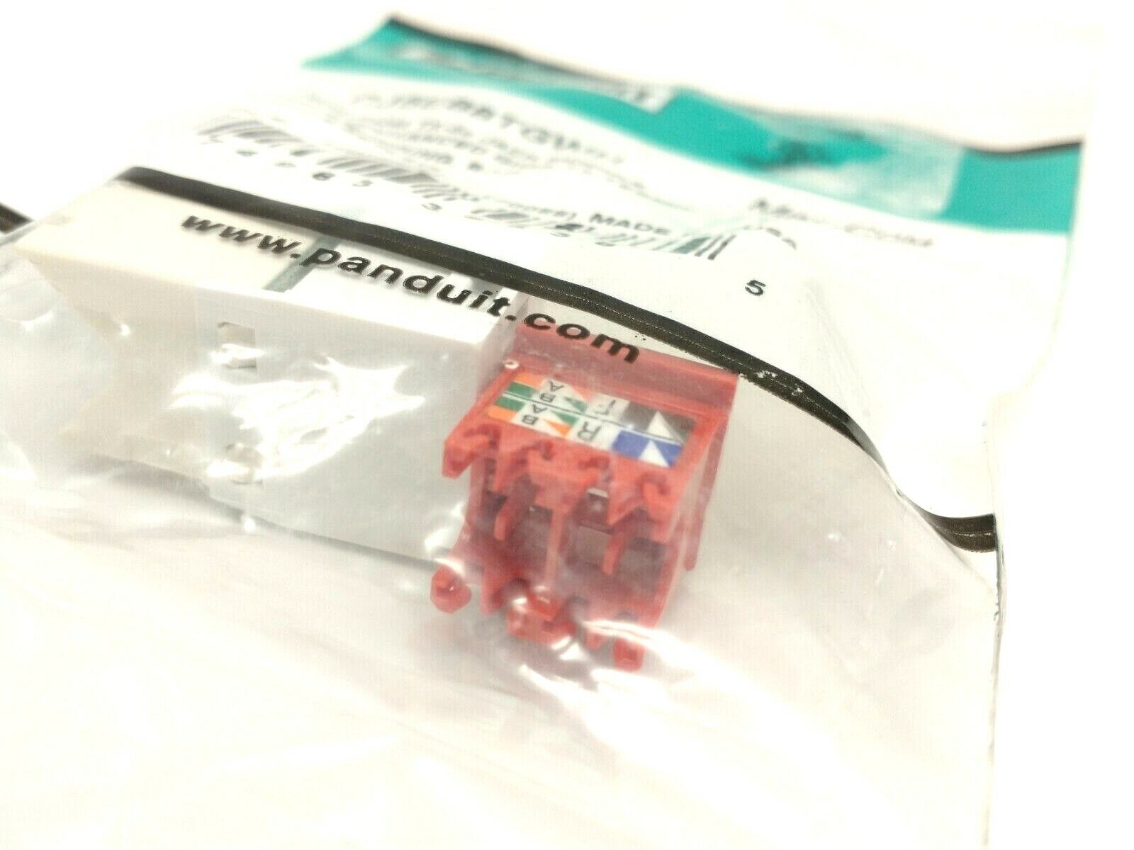 Panduit CJ5E88TGWH Mini-Com Cat 5e UTP RJ45 TG-Style Jack Module 22-24 AWG - Maverick Industrial Sales