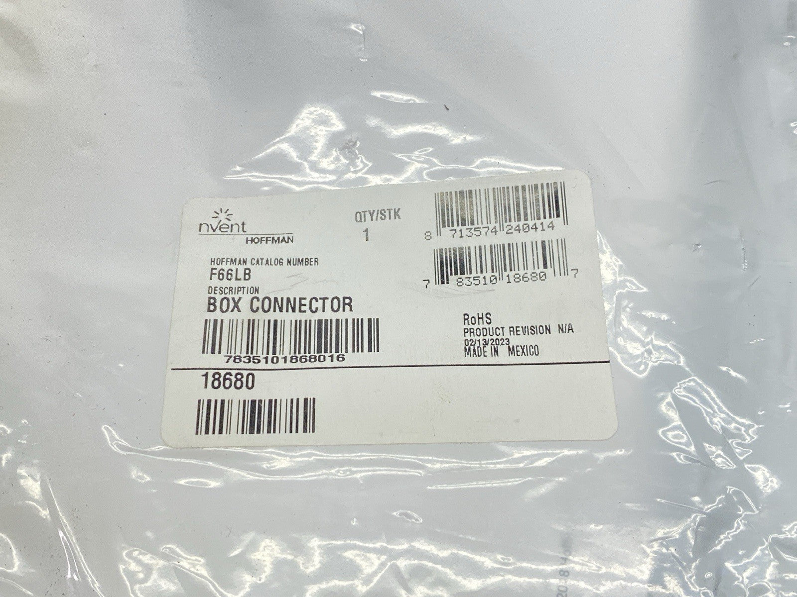 Hoffman F66LB Box Connector Lay-in 6.00 x 6.00" Gray Steel 18680 - Maverick Industrial Sales