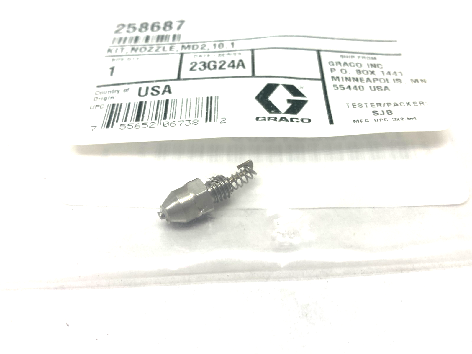 258687 | Graco Check Tip Kit, Nozzle, MD2, 10:1 - New - Maverick Industrial Sales