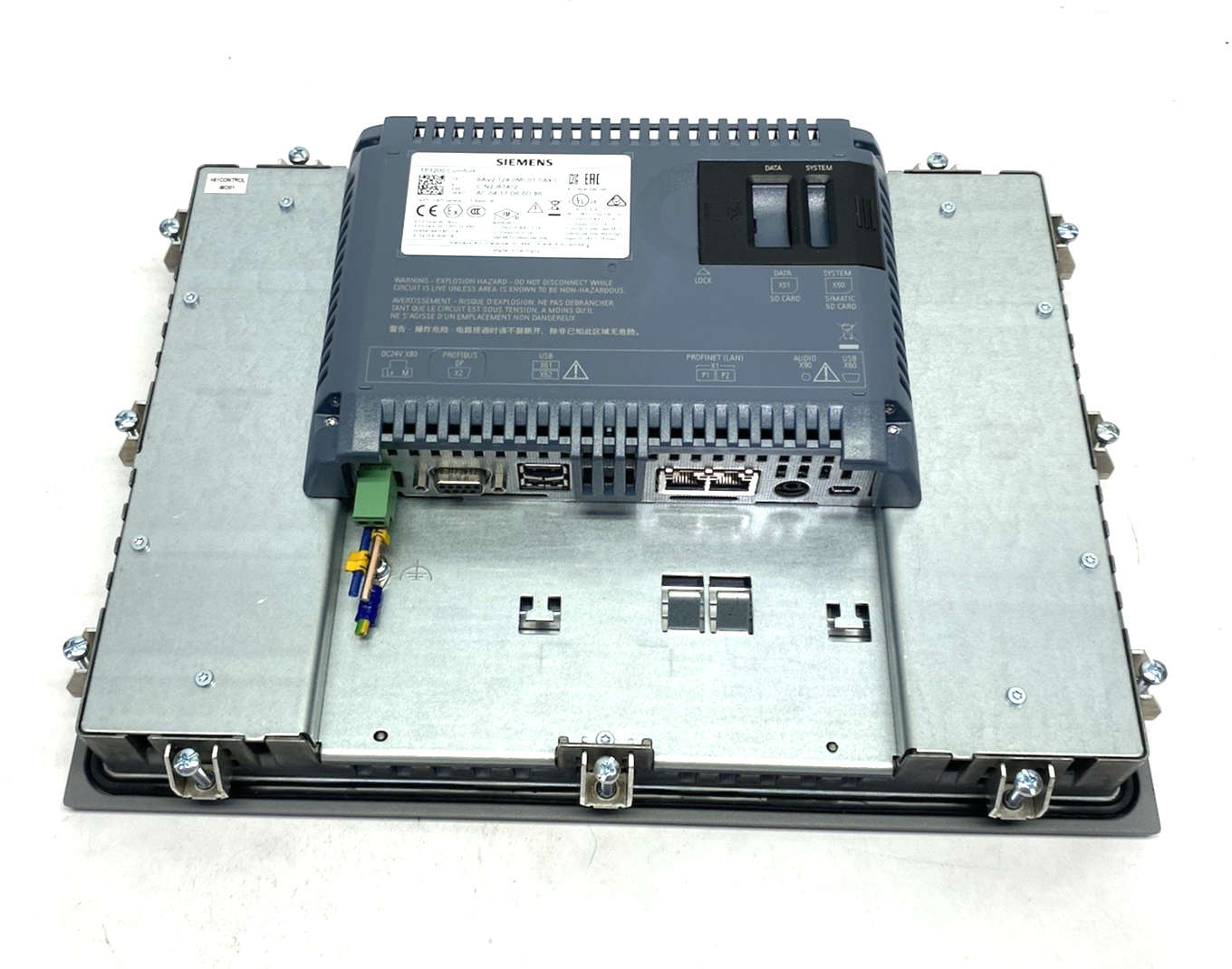 Siemens 6AV2124-0MC01-0AX0 SIMATIC HMI TP1200 Comfort Panel 12", SMALL SCRATCH - Maverick Industrial Sales