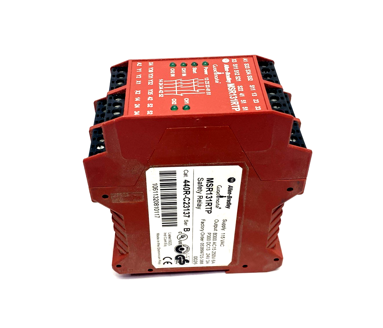 Allen Bradley 440R-C23137 Ser. B Safety Relay 250VAC 6A 24VDC 3A, MSR131RTP - Maverick Industrial Sales