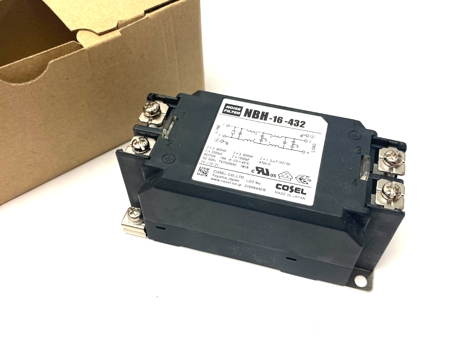 Cosel NBH-16-432 Power Line Noise Filter - Maverick Industrial Sales