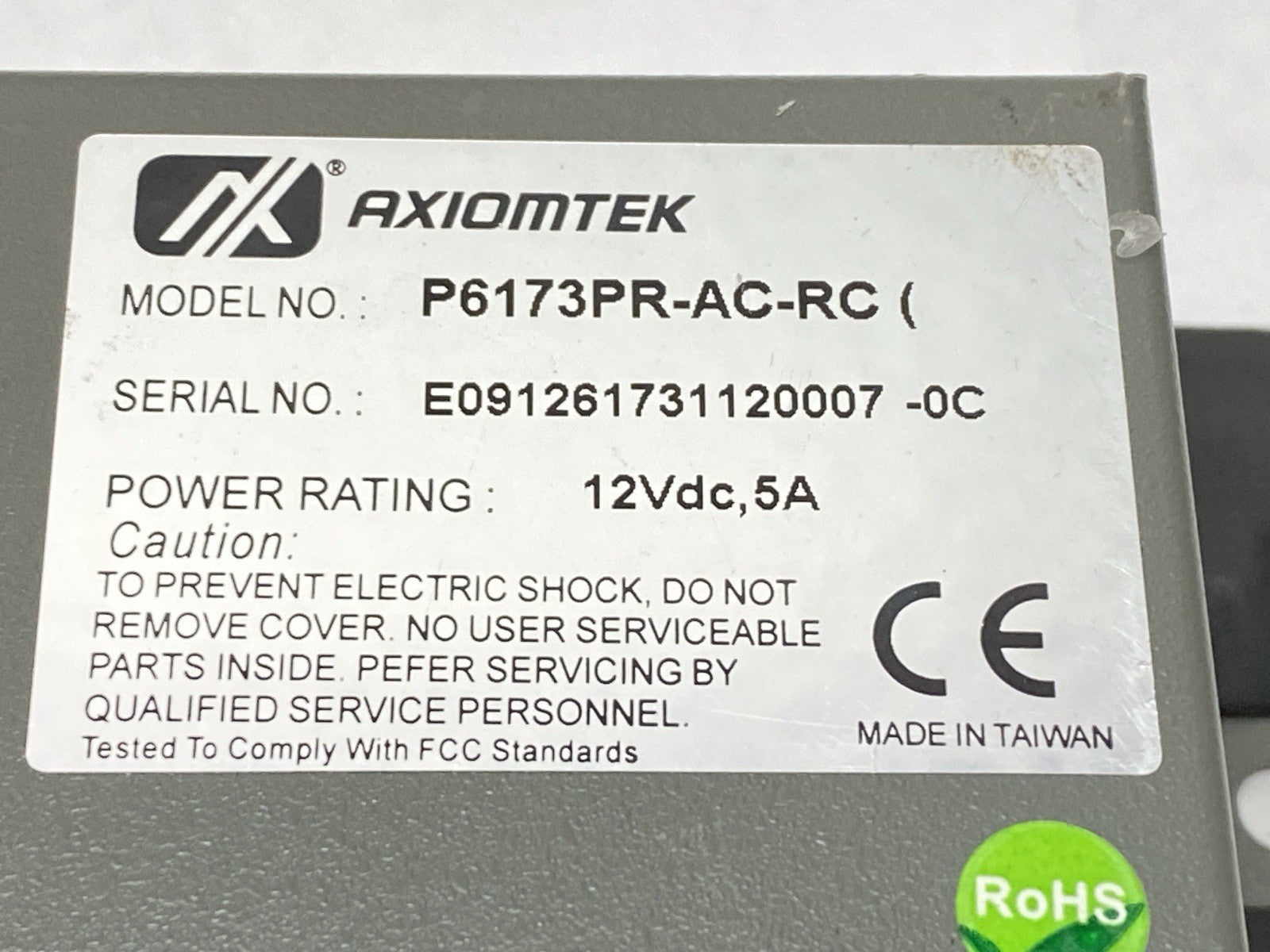 P6173PR-AC-RC | Axiomtek Panel Mount 17" SXGA TFT Industrial LCD Monitor - Used - Maverick Industrial Sales