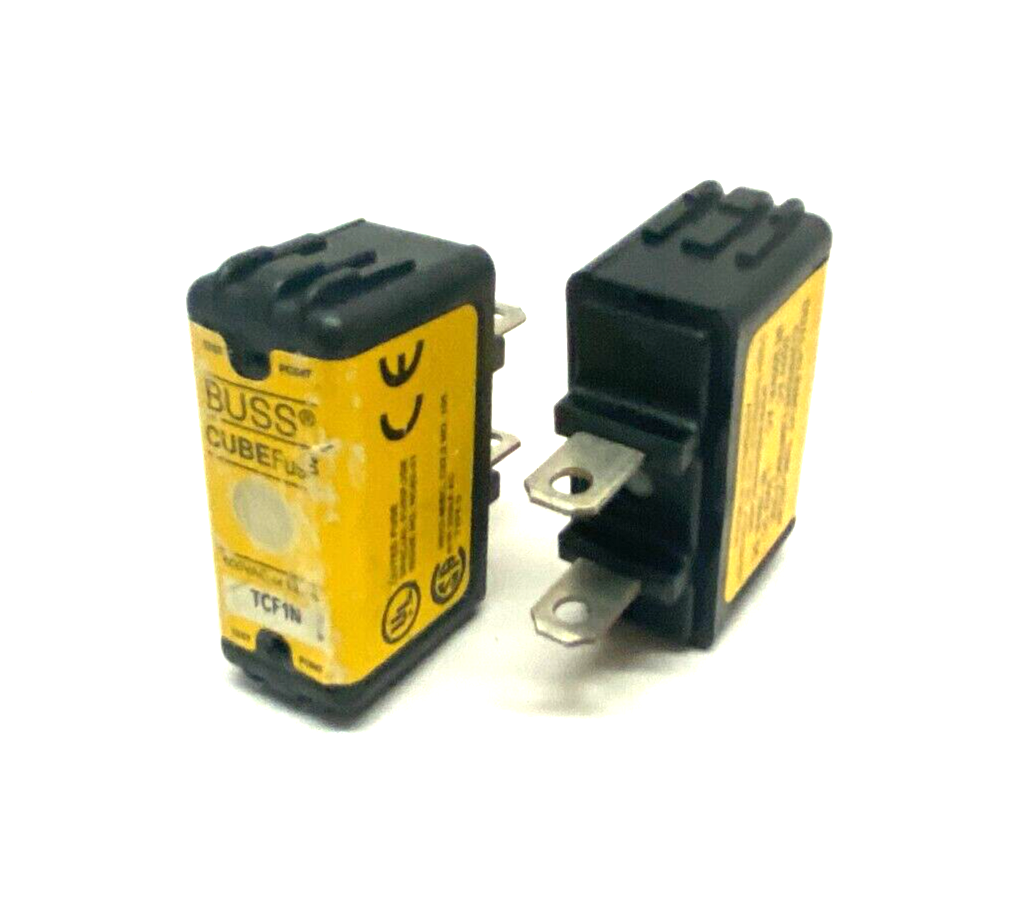 Bussmann TCF1N CUBEFuse Dual Element Time Delay Current Limiting Fuse LOT OF 2 - Maverick Industrial Sales