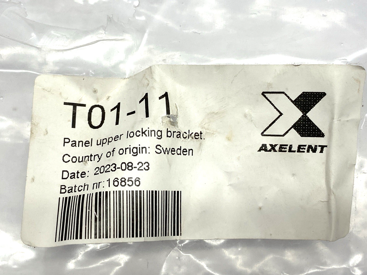 Axelent T01-11 Panel Upper Locking Bracket, Zinc, Not Blocked LOT OF 8 - Maverick Industrial Sales