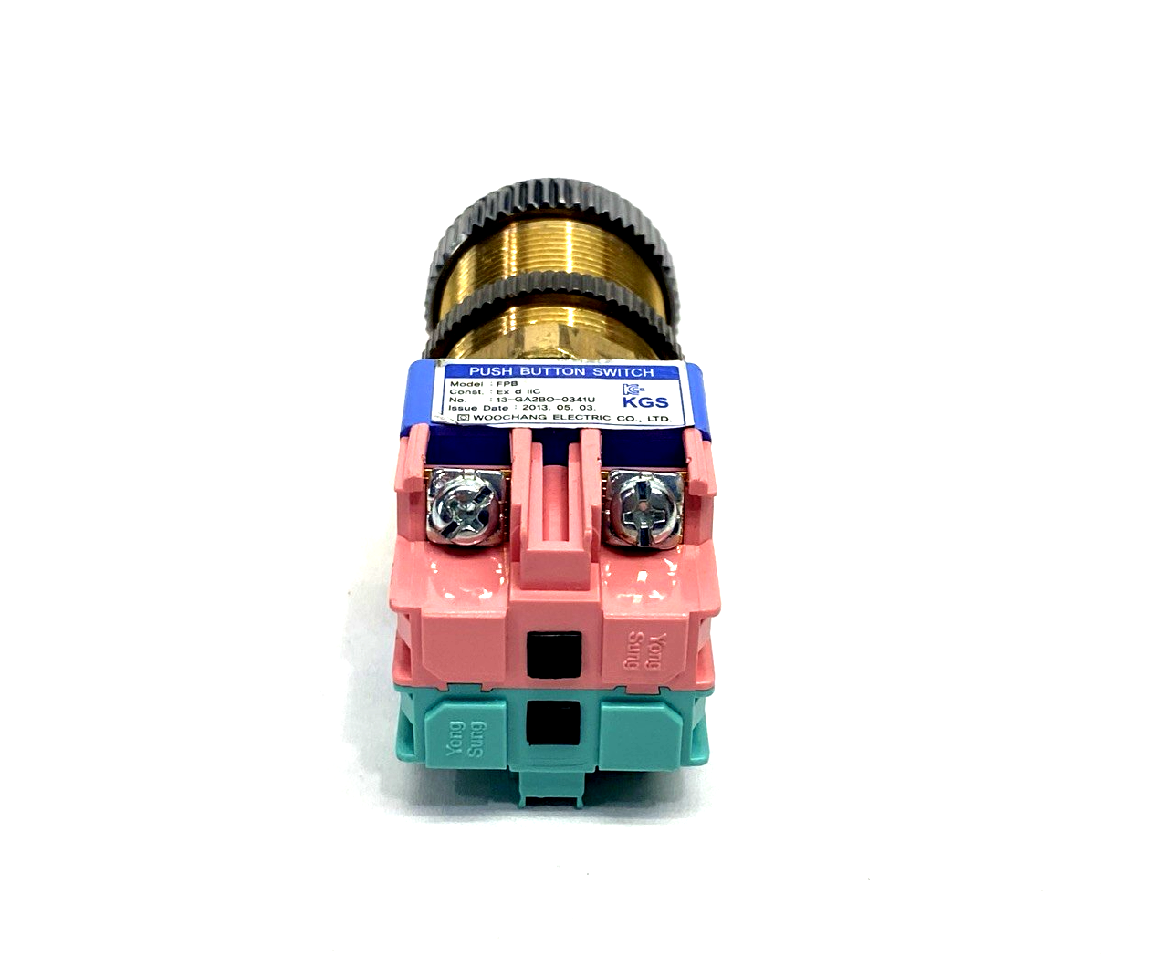 Woochang 13-GA2BO-0341U Pushbutton Switch FPB, Green, 250V 6A YongSung YASP12-11 - Maverick Industrial Sales