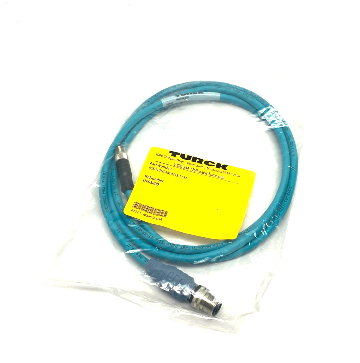 Turck RSSD PSGS 4M 4413-1.5M Double Ended Connection Cordset UX05800 - Maverick Industrial Sales