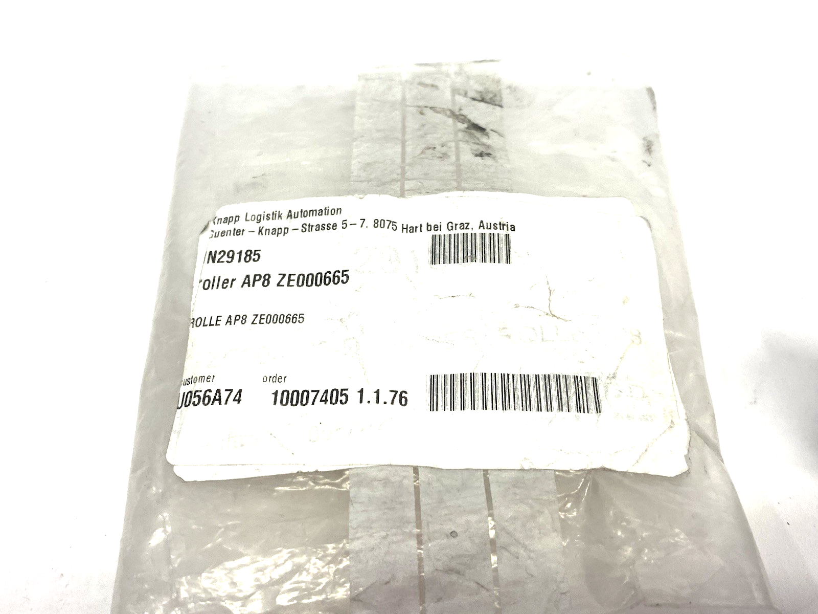 Knapp IN29185 Conveyor Roller Bearing AP8 ZE000665 - Maverick Industrial Sales
