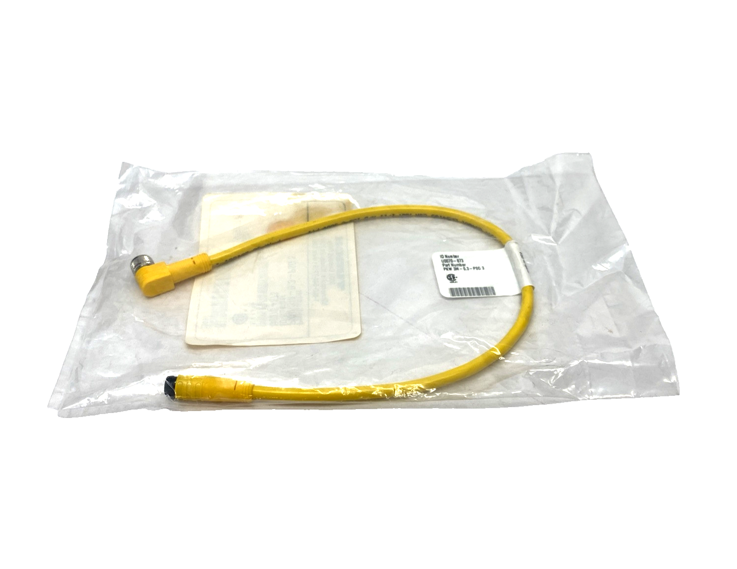 Turck PKW 3M-0.3-PSG 3 Cordset M12 Angle 3-Pin Female - Snap Male 0.3m U0070-873 - Maverick Industrial Sales