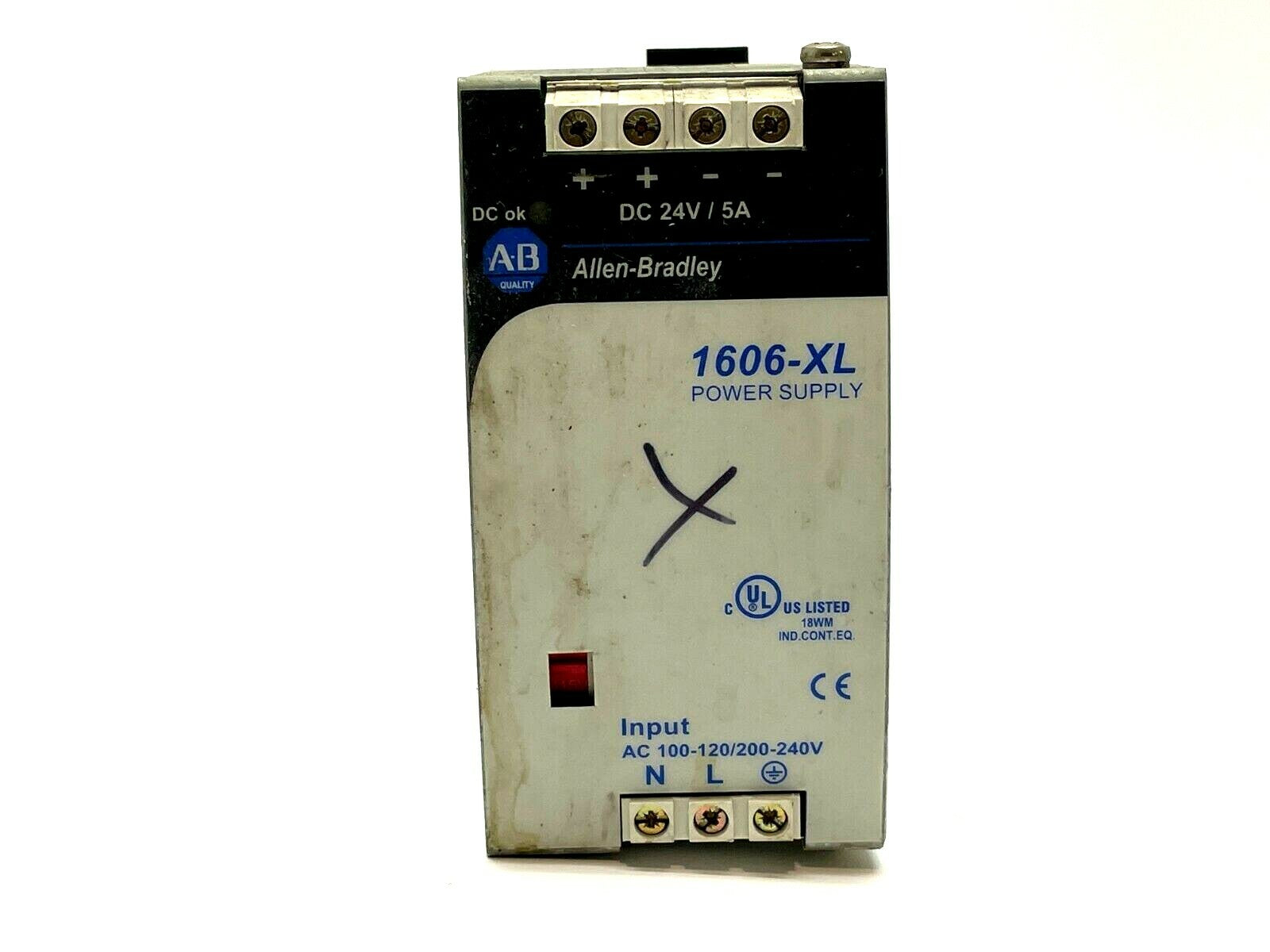 1606-XL120D | Allen Bradley Ser. A Power Supply 120W 24VDC - For parts or not working - Maverick Industrial Sales