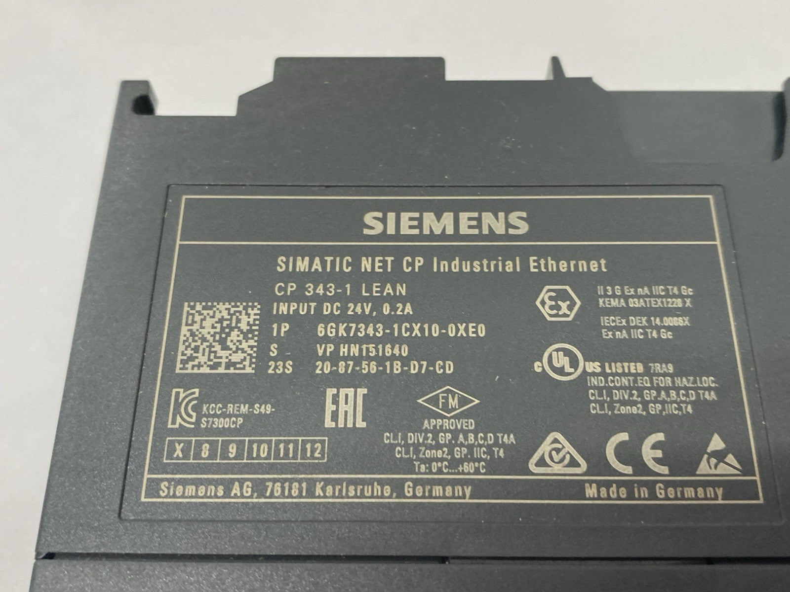 Siemens 6GK7343-1CX10-0XE0 SIMATIC S7-300 Communications Processor CP 343-1 Lean - Maverick Industrial Sales