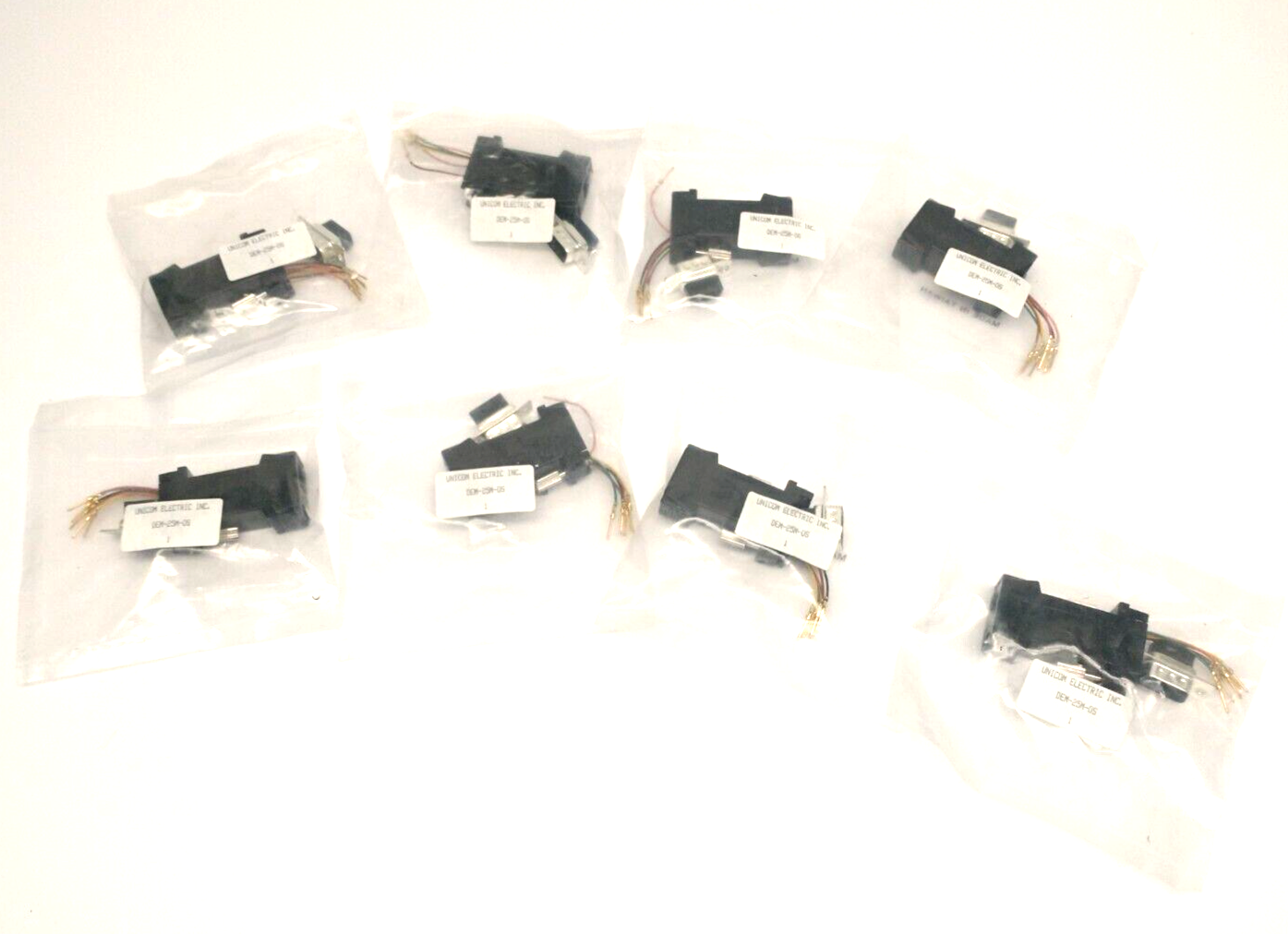 Unicom Electric DEM-25M-0S RJ25 To DE-9 9-Pin Connector LOT OF 8 - Maverick Industrial Sales