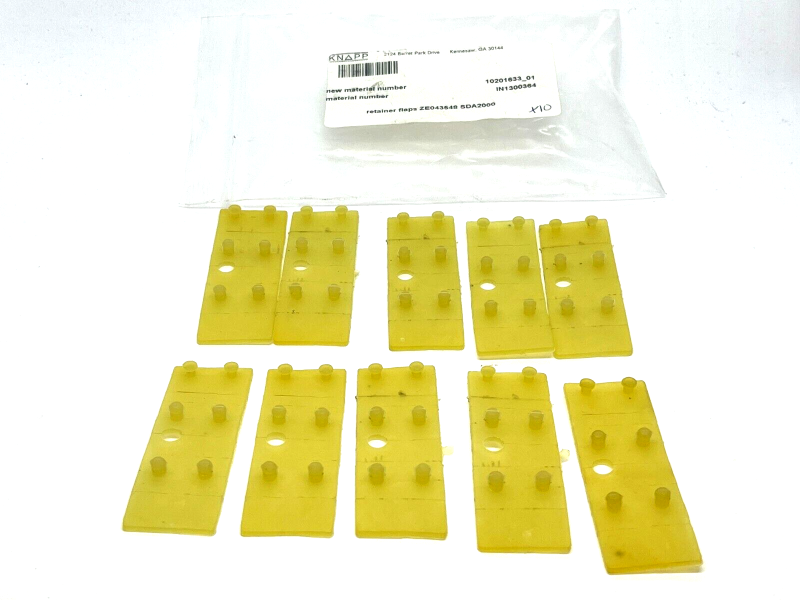 Knapp 10201633_01 Retainer Flaps ZE043548 SDA2000 IN1300364 LOT OF 10 - Maverick Industrial Sales