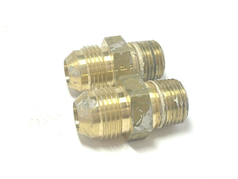 Parker 6-6 FTX-B Brass Fitting Adapter 3/8" Tube x 3/8" NPT LOT OF 2 - Maverick Industrial Sales