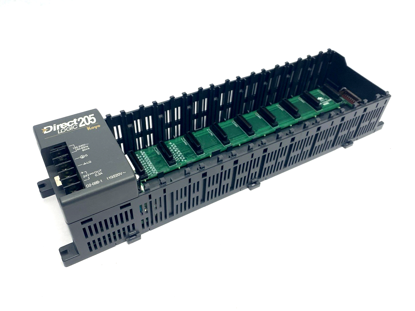 D2-09B-1 | Automation Direct DirectLOGIC DL205 I/O Module Base, 9-Slot 110-220VAC - Used - Maverick Industrial Sales