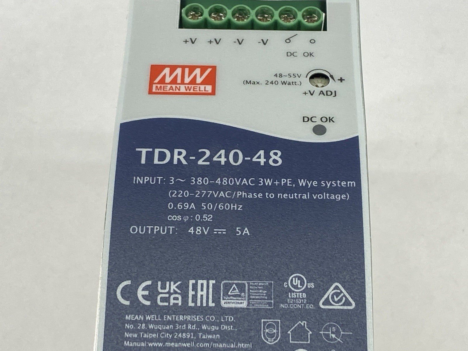 TDR-240-48 | Mean Well Power Supply 5A 48V - New – Open box - Maverick Industrial Sales
