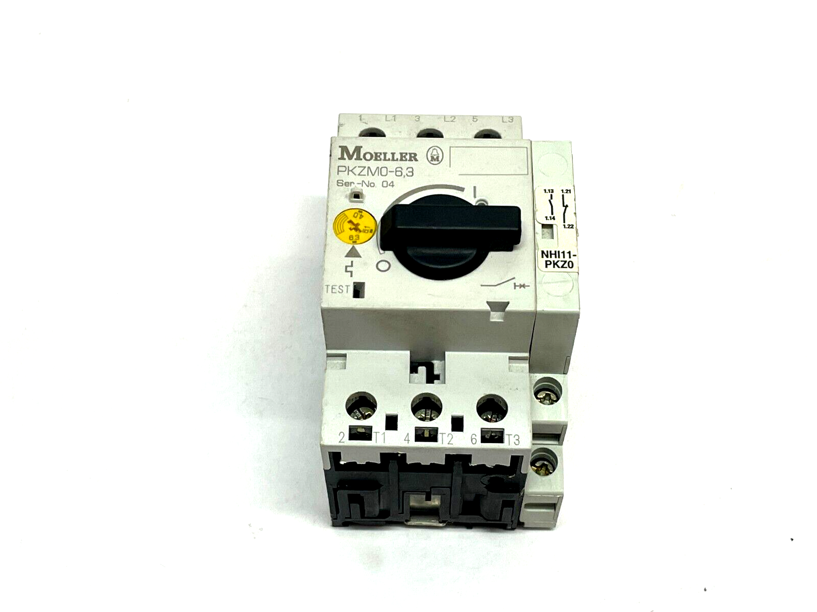 Moeller PKZM0-6,3 Motor Protector Circuit Breaker w/ Auxiliary Contact - Maverick Industrial Sales