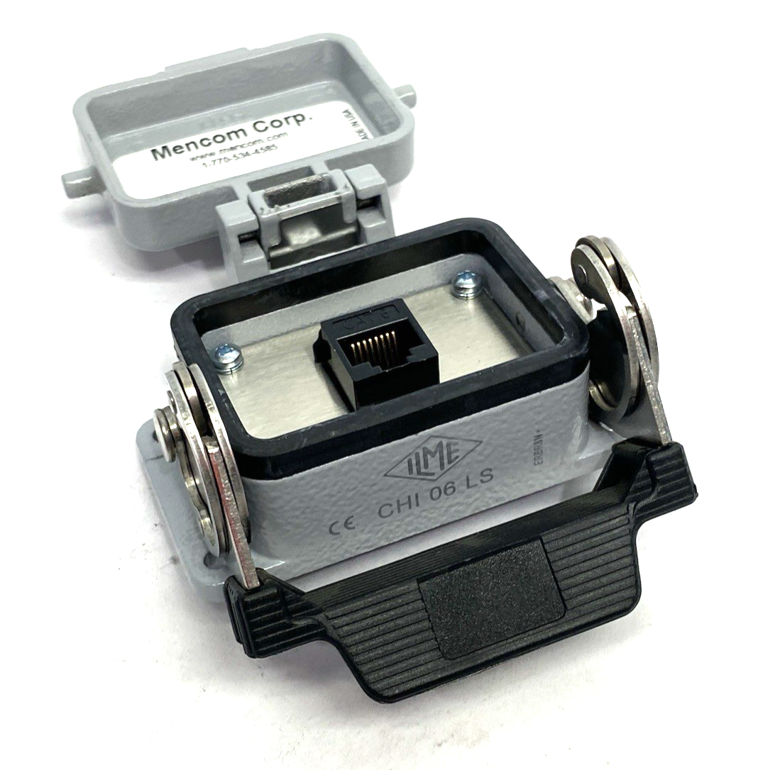 Mencom RJ45-06LS Panel Interface Connector with, RJ45, in a 06LS housing - Maverick Industrial Sales