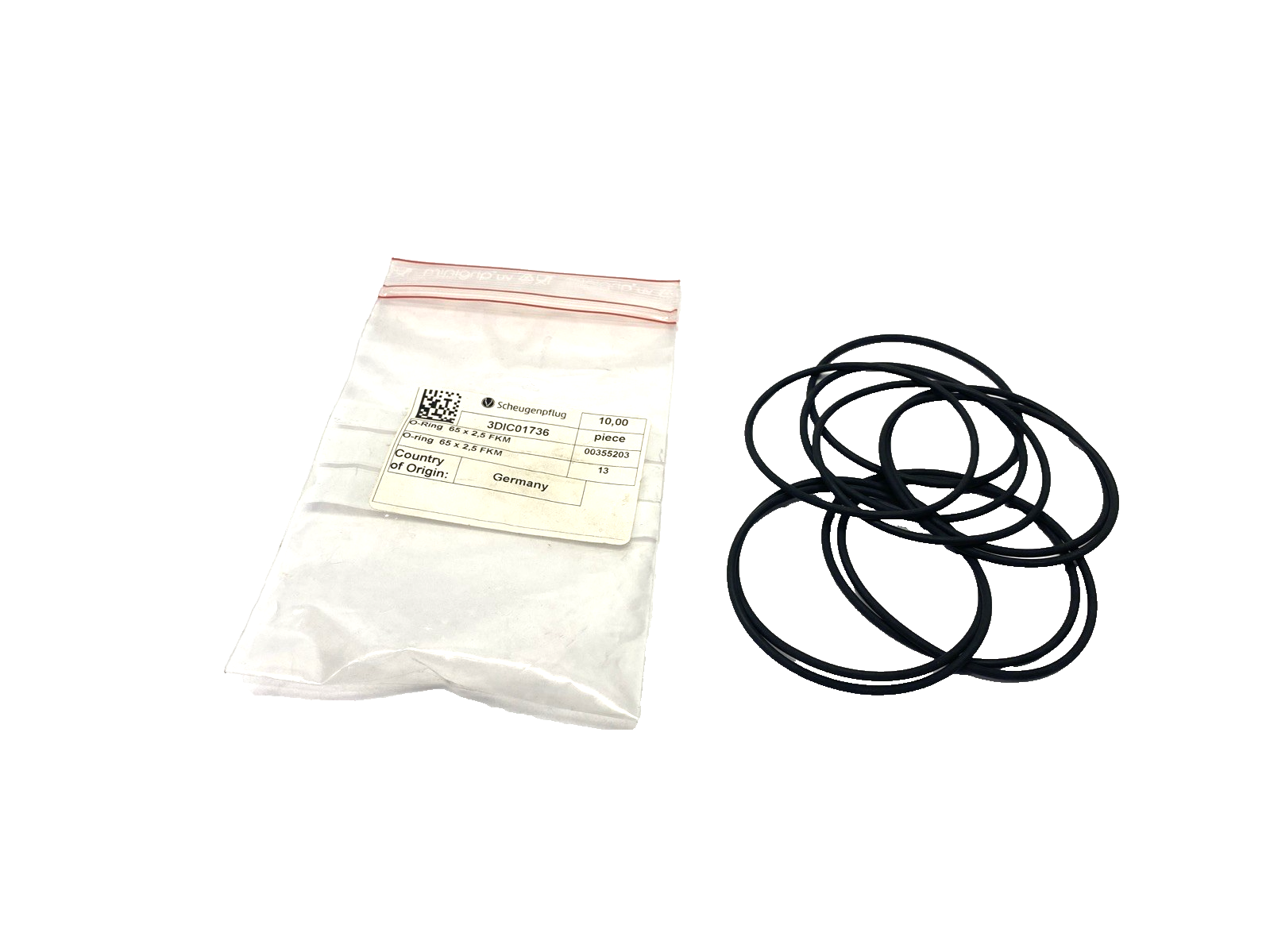 Scheugenpflug 3DIC01736 O-Ring 65mm ID x 2.5mm Thickness FKM LOT OF 10 - Maverick Industrial Sales
