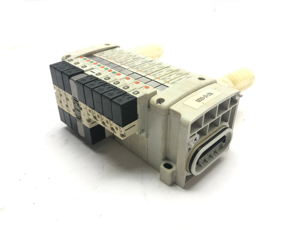 VV5QC11-10C6FD0 | SMC Manifold Base w/ Solenoids 1000 Series - Used - Maverick Industrial Sales