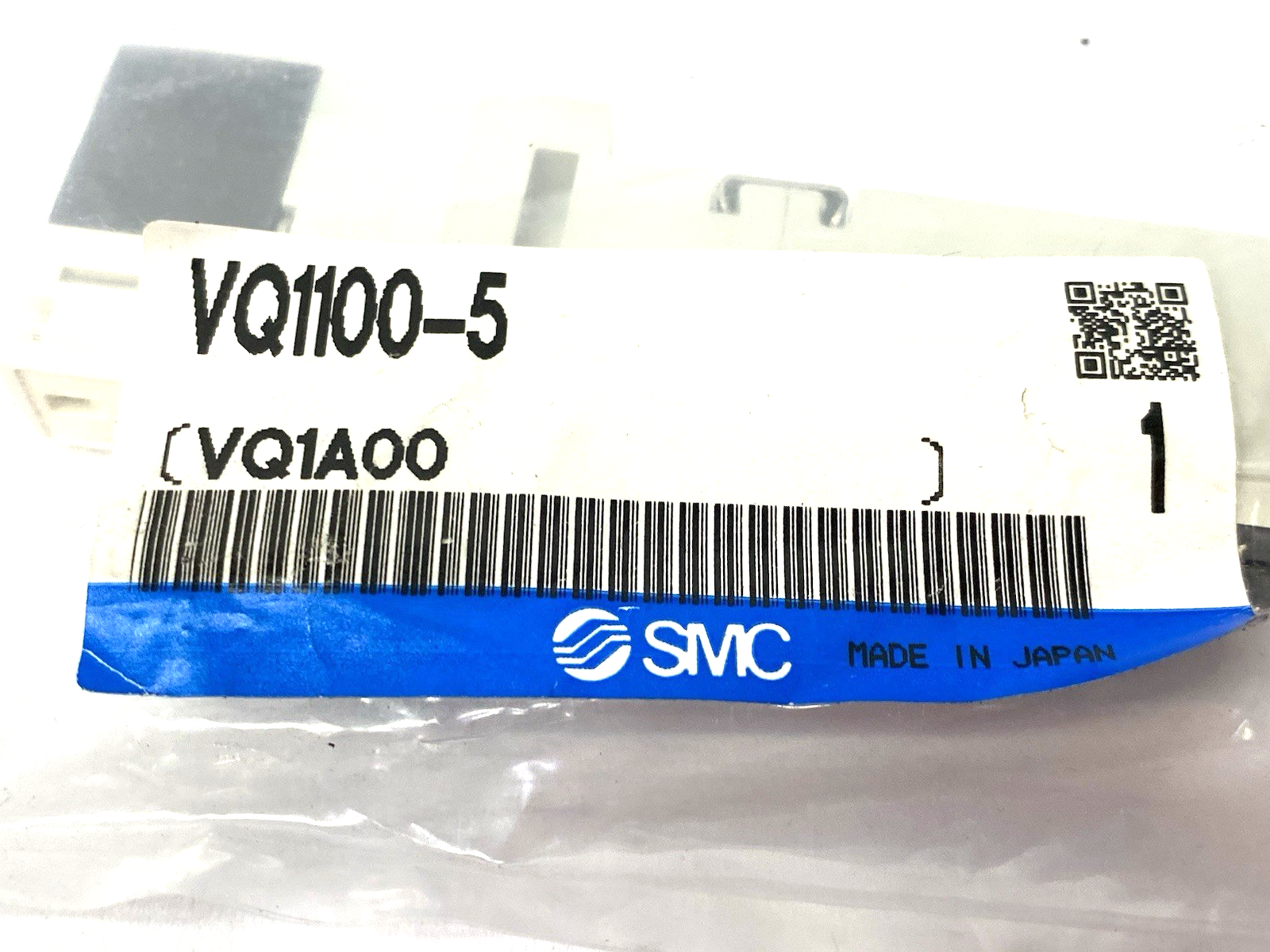 SMC VQ1100-5 Plug-In Single Solenoid Valve 2-Way 24VDC - Maverick Industrial Sales