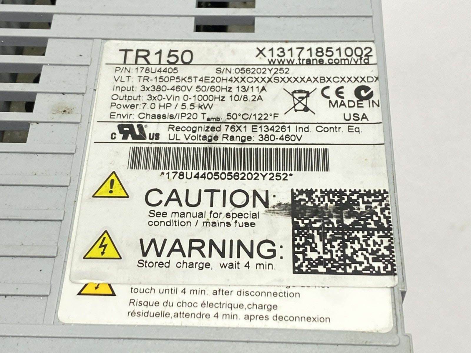 Trane 178U4405 Voyager 2 TR150 Variable Frequency Drive Unit 7HP X13171851002 - Maverick Industrial Sales