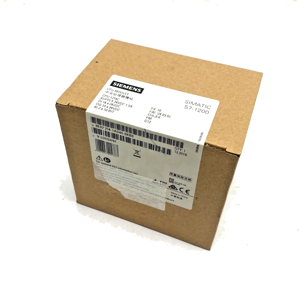 Siemens 6ES7 214-1AG40-0XB0 SIMATIC S7-1200 CPU Module 1214C DI 14x24VDC - Maverick Industrial Sales